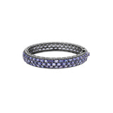 925 Silver Tanzanite Gemstone And Diamond Bracelet