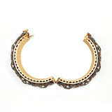 925 Silver Gold Plated Natural Polki Diamond Bangle Bracelet