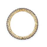 925 Silver Gold Plated Natural Polki Diamond Bangle Bracelet