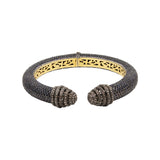 Natural Blue Sapphire And Diamond 925 Silver Bracelet