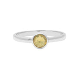925 Sterling Silver Gold Plated Round Opal Gemstone Ring