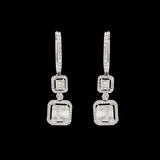 18K White Gold Diamond Earring
