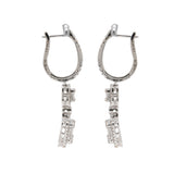 18K White Gold Diamond Earring