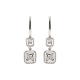 18K White Gold Diamond Earring