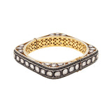 Square Polki Diamond 925 Silver Bracelet