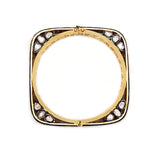 Square Polki Diamond 925 Silver Bracelet