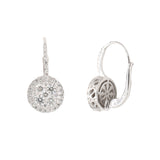 Natural Diamond 18K White Gold Dangle Earring