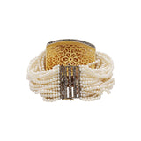 Natural Pearl And Diamond 925 Silver Bracelet