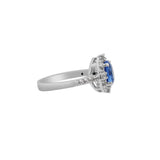 Natural London Blue Topaz Round Gemstone Ring, Earring Pendant Set