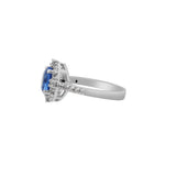 Natural London Blue Topaz Round Gemstone Ring, Earring Pendant Set