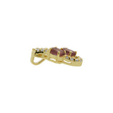 Gold Plated Pink Amethyst Stone Ring, Earring, Pendant Set