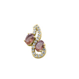 Gold Plated Pink Amethyst Stone Ring, Earring, Pendant Set