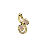 Gold Plated Pink Amethyst Stone Ring, Earring, Pendant Set
