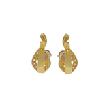 Gold Plated Pink Amethyst Stone Ring, Earring, Pendant Set