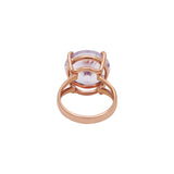 Rose Gold Plated Round Amethyst Ring