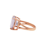 Rose Gold Plated Round Amethyst Ring