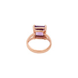 925 Silver Square Shape Amethyst Gemstone Ring