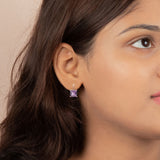925 Sterling Silver Delicate Natural Amethyst Gemstone Earring