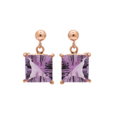 925 Sterling Silver Delicate Natural Amethyst Gemstone Earring