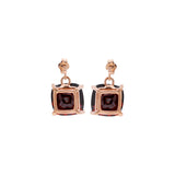 Beautiful Natural Red Garnet Cushion Shaped Gemstone Dangle Drop Earring