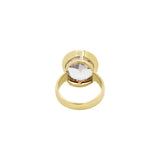 Silver White Topaz Gold Plated Ring