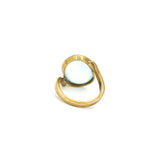 Silver Aqua Chalcedony Gemstone Ring