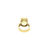Oval Lemon Topaz Gold Plated Ring