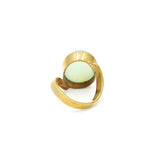Oval Aqua Chalcedony Gemstone Ring