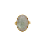 Gold Plated Labradorite Gemstone Ring