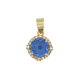 Gold Plated London Blue Topaz Ring, Earring Pendant Set