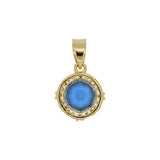 Gold Plated London Blue Topaz Ring, Earring Pendant Set