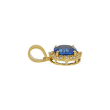 Gold Plated London Blue Topaz Ring, Earring Pendant Set