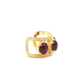 Silver Ruby Gemstone Adjustable Ring