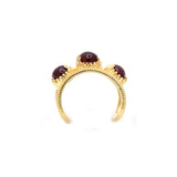 Silver Ruby Gemstone Adjustable Ring