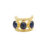 Blue Sapphire Gemstone Gold Plated Ring