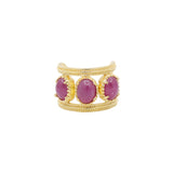 Ruby Gemstone Gold Plated Ring