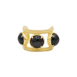 Black Onyx Gemstone Gold Plated Ring