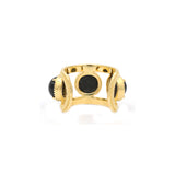 Black Onyx Gemstone Gold Plated Ring