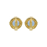Gold Plated London Blue Topaz Ring, Earring Pendant Set
