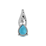 Pear Shape Blue Topaz Stone Ring, Earring, Pendant Set