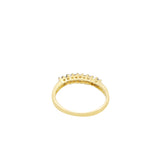 925 Silver Yellow Gold Plated Diamond Ring