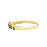 925 Silver Yellow Gold Plated Diamond Ring