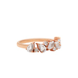 925 Silver Cubic Zirconia Rose Gold Plated Ring