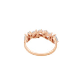 925 Silver Cubic Zirconia Rose Gold Plated Ring