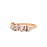 925 Silver Cubic Zirconia Rose Gold Plated Ring