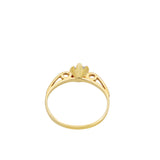 925 Silver White Topaz Gemstone Gold Plated Ring