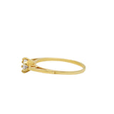 925 Silver White Topaz Gemstone Gold Plated Ring