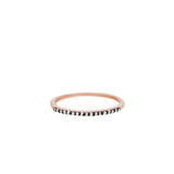 925 Silver Rose Gold Plated Diamond Ring