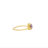 Silver Rose Gold Plated Amethyst Ring