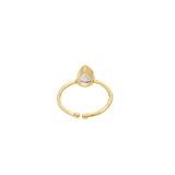 Silver Rose Gold Plated Amethyst Ring